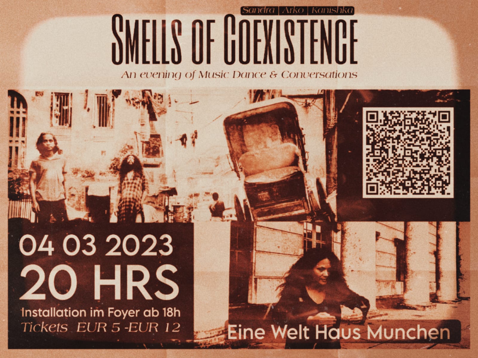 SMELLS OF COEXISTENCE ii – Music, Dance and CONVERSATION – 4.3.2023, EINE WELT HAUS Munich